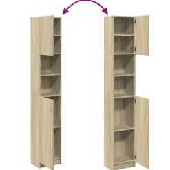 Armoire de salle de bain Chêne sonoma 32x25,5x190 cm Aggloméré vidaXL