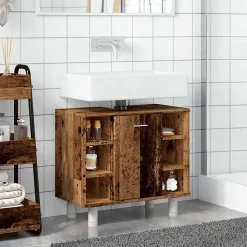 Armoire de salle de bain vieux bois 60x32x53,5 cm vidaXL