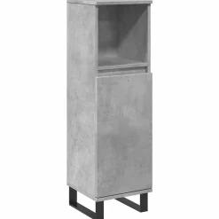 Armoire de salle de bain gris béton 30x30x100 cm vidaXL
