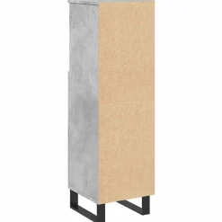 Armoire de salle de bain gris béton 30x30x100 cm vidaXL