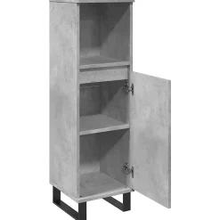 Armoire de salle de bain gris béton 30x30x100 cm vidaXL