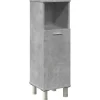 Armoire de salle de bain Gris béton 30x30x95 cm Aggloméré vidaXL
