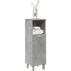 Armoire de salle de bain Gris béton 30x30x95 cm Aggloméré vidaXL