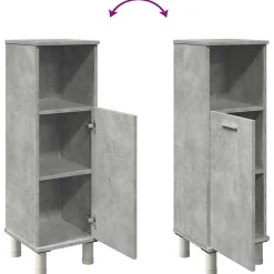 Armoire de salle de bain Gris béton 30x30x95 cm Aggloméré vidaXL