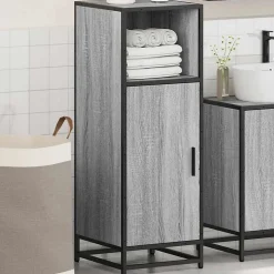 Armoire de salle de bain sonoma gris 35x37,5x100 cm vidaXL