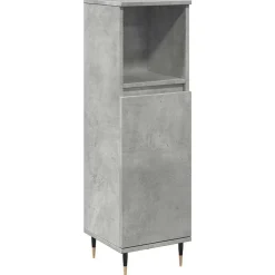 Armoire de salle de bain gris béton 30x30x100 cm vidaXL