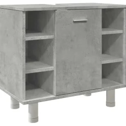 Armoire de salle de bain Gris béton 60x32x53,5 cm Aggloméré vidaXL