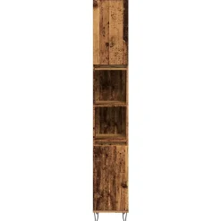 Armoire de salle de bain vieux bois 30x30x190cm bois ingénierie vidaXL