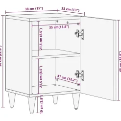 Armoire de salle de bain 38x33x58 cm bois massif de manguier vidaXL