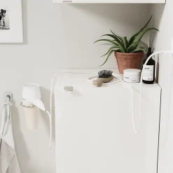Armoire de salle de bains blanc brillant l.40 x H.90 x P.36 cm, GoodHome Imandra