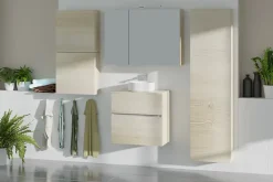 Armoire de salle de bains effet chêne l.50 x H.50 x P.17 cm, Calao