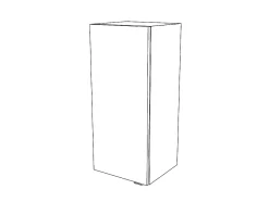 Armoire de salle de bains gris brillant l.40 x H.90 x P.36 cm, GoodHome Imandra