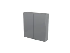 Armoire de salle de bains faible profondeur gris brillant l.60 x H.60 x P.15 cm, GoodHome Imandra