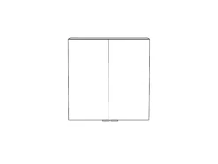 Armoire de salle de bains faible profondeur gris brillant l.60 x H.60 x P.15 cm, GoodHome Imandra