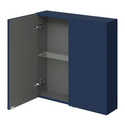 Armoire de salle de bains faible profondeur bleu nuit mat l.60 x H.60 x P.15 cm, GoodHome Imandra