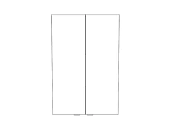 Armoire de salle de bains gris brillant l.60 x H.90 x P.36 cm, GoodHome Imandra