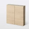 Armoire de salle de bains faible profondeur effet chêne l.60 x H.60 x P.15 cm, GoodHome Imandra