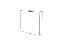 Armoire de salle de bains faible profondeur effet chêne l.60 x H.60 x P.15 cm, GoodHome Imandra