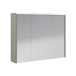 Armoire de salle de bains éclairante avec miroir Archi fougère mat 90 cm