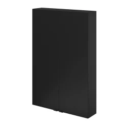 Armoire de salle de bains faible profondeur noir mat l.60 x H.90 x P.15 cm, GoodHome Imandra