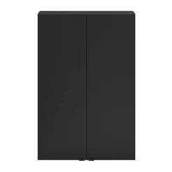 Armoire de salle de bains faible profondeur noir mat l.60 x H.90 x P.15 cm, GoodHome Imandra