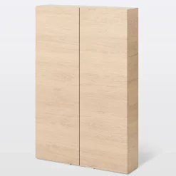 Armoire de salle de bains faible profondeur effet chêne l.60 x H.90 x P.15 cm, GoodHome Imandra