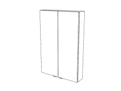 Armoire de salle de bains faible profondeur effet chêne l.60 x H.90 x P.15 cm, GoodHome Imandra