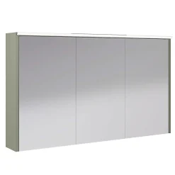 Armoire de salle de bains éclairante avec miroir Archi fougère mat 120 cm