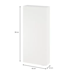 Armoire de salle de bains faible profondeur blanc mat l.40 x H.90 x P.15 cm, GoodHome Imandra
