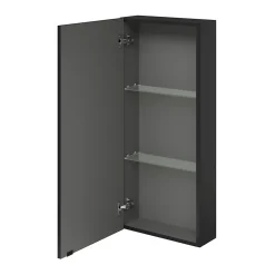Armoire de salle de bains faible profondeur noir mat l.40 x H.90 x P.15 cm, GoodHome Imandra