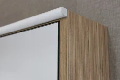 Armoire de salle de bains lumineuse LED avec miroir effet bois l.90 x H.70 x P.18 cm, Decotec Havana