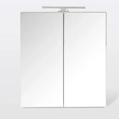 Armoire de salle de bains Indra miroir éclairant L. 60 x H. 67 x P. 14,6 cm