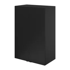 Armoire de salle de bains noir mat l.60 x H.90 x P.36 cm, GoodHome Imandra