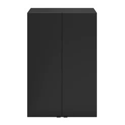 Armoire de salle de bains noir mat l.60 x H.90 x P.36 cm, GoodHome Imandra