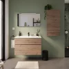Armoire de salle de bains effet chêne artisan l.50 x H.50 x P.17 cm, Calao