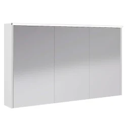 Armoire de salle de bains éclairante avec miroir Archi blanc mat 120 cm