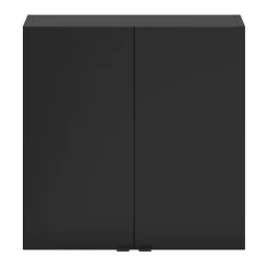 Armoire de salle de bains faible profondeur noir mat l.60 x H.60 x P.15 cm, GoodHome Imandra