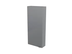 Armoire de salle de bains faible profondeur gris brillant l.40 x H.90 x P.15 cm, GoodHome Imandra