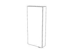 Armoire de salle de bains faible profondeur gris brillant l.40 x H.90 x P.15 cm, GoodHome Imandra