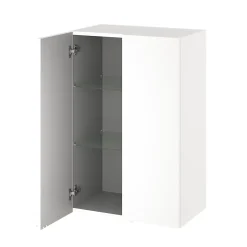 Armoire de salle de bains blanc mat l.60 x H.90 x P.36 cm, GoodHome Imandra