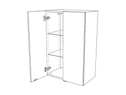 Armoire de salle de bains blanc brillant l.60 x H.90 x P.36 cm, GoodHome Imandra