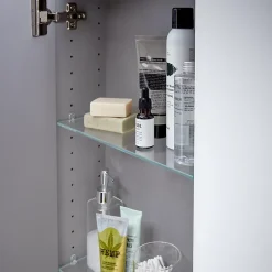 Armoire de salle de bains faible profondeur blanc brillant l.60 x H.90 x P.15 cm, GoodHome Imandra