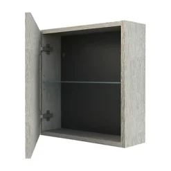 Armoire de salle de bains effet chêne clair l.50 x H.50 x P.17 cm, Calao