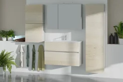 Armoire de salle de bains effet chêne clair l.50 x H.50 x P.17 cm, Calao