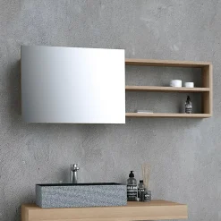 Armoire de toilette 100 cm en Chêne naturel - Hémi