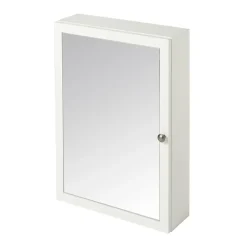 Armoire de toilette blanc mat l.50 x H.70 x P.15 cm, GoodHome Perma
