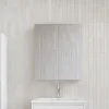 Armoire de toilette bloc-miroir FORTINA largeur 60 cm blanc