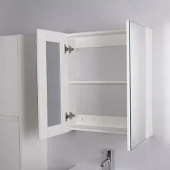 Armoire de toilette bloc-miroir FORTINA largeur 60 cm blanc