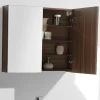 Armoire de toilette bloc-miroir SIENA largeur 80 cm noyer
