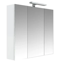 Armoire de toilette éclairante 3 portes 70 cm blanche Juno 2